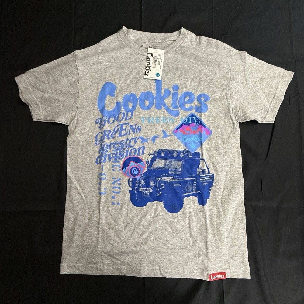 Cookies SF Shirt Mens Medium Grey Tree Division Forestry Graphic Tee Streetwear